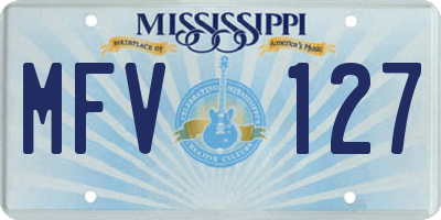 MS license plate MFV127