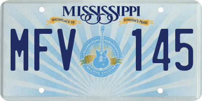 MS license plate MFV145