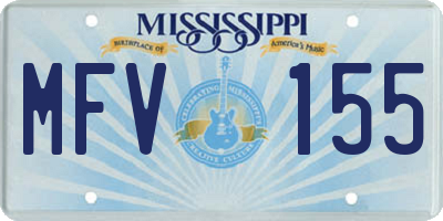 MS license plate MFV155