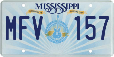 MS license plate MFV157