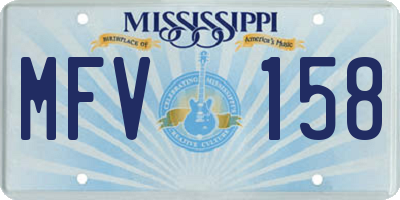 MS license plate MFV158