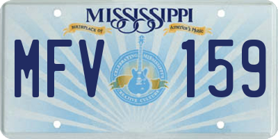 MS license plate MFV159
