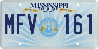 MS license plate MFV161