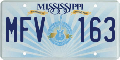 MS license plate MFV163