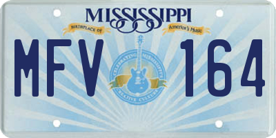 MS license plate MFV164