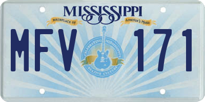 MS license plate MFV171