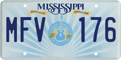MS license plate MFV176
