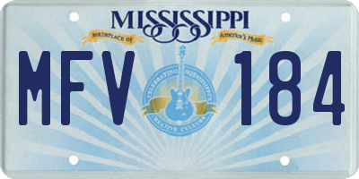 MS license plate MFV184