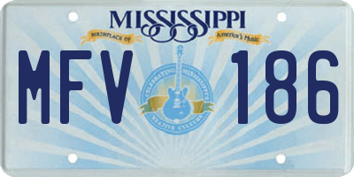MS license plate MFV186