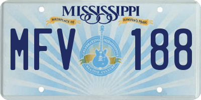 MS license plate MFV188
