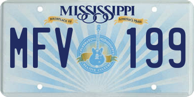 MS license plate MFV199