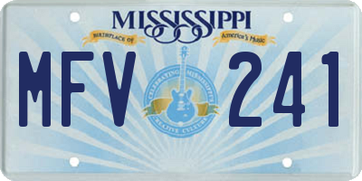 MS license plate MFV241