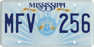 MS license plate MFV256