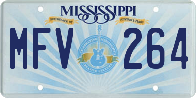 MS license plate MFV264