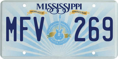 MS license plate MFV269