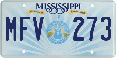 MS license plate MFV273