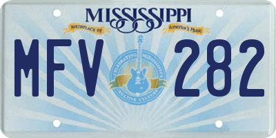 MS license plate MFV282
