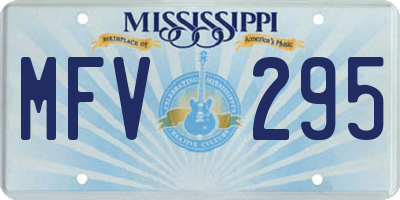 MS license plate MFV295