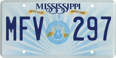 MS license plate MFV297