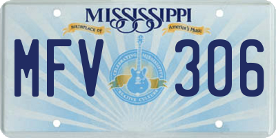 MS license plate MFV306