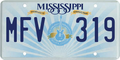 MS license plate MFV319