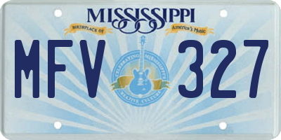MS license plate MFV327