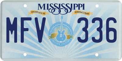MS license plate MFV336