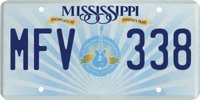 MS license plate MFV338