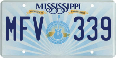 MS license plate MFV339