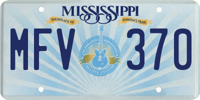 MS license plate MFV370