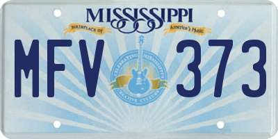 MS license plate MFV373