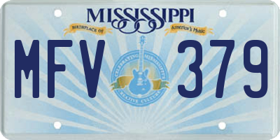 MS license plate MFV379