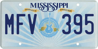 MS license plate MFV395