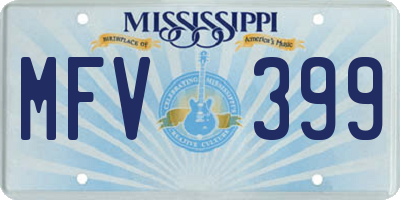 MS license plate MFV399