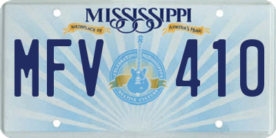 MS license plate MFV410