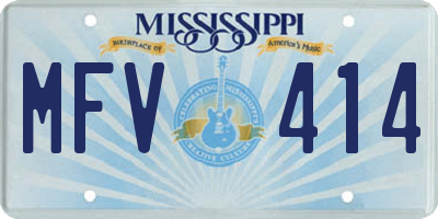 MS license plate MFV414