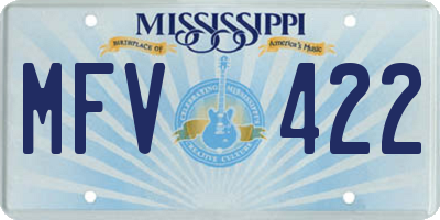 MS license plate MFV422