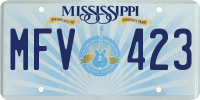 MS license plate MFV423
