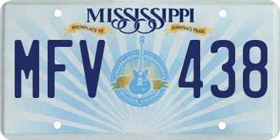 MS license plate MFV438