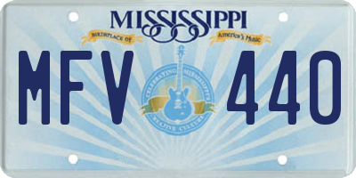 MS license plate MFV440