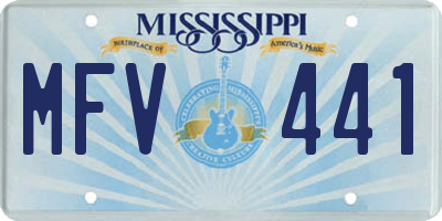 MS license plate MFV441