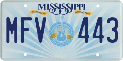 MS license plate MFV443