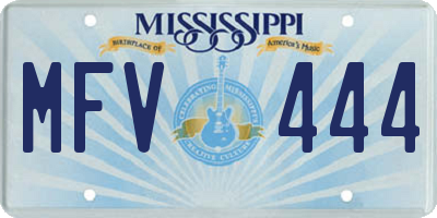 MS license plate MFV444