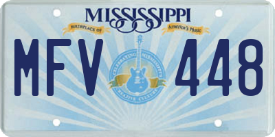 MS license plate MFV448