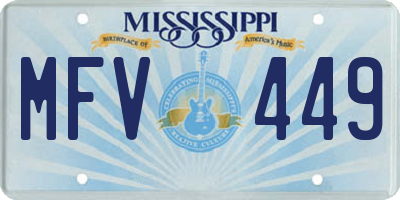 MS license plate MFV449