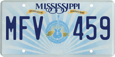 MS license plate MFV459