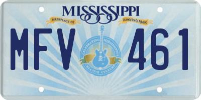 MS license plate MFV461