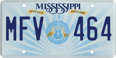 MS license plate MFV464