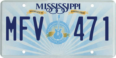 MS license plate MFV471