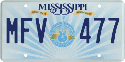 MS license plate MFV477